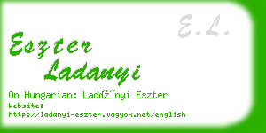 eszter ladanyi business card